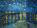Akoestisch schilderij met Sterrennacht boven de Rhône - Vincent van Gogh