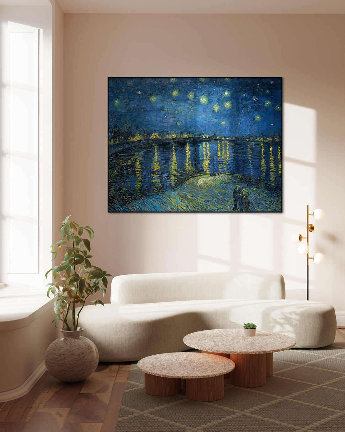 Akoestisch schilderij met Sterrennacht boven de Rhône - Vincent van Gogh