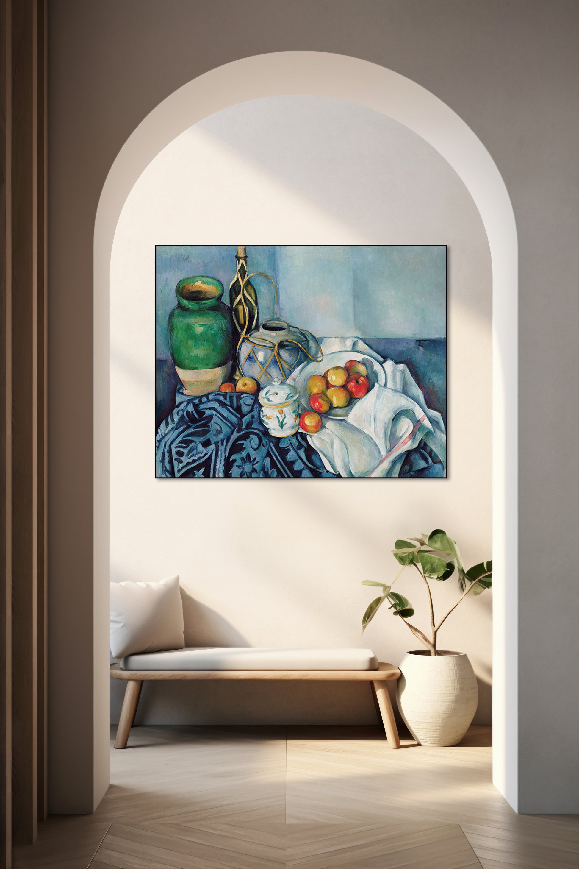 Akoestisch schilderij met Stilleven met Appels - Hal