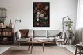 Akoestisch schilderij met Stilleven met Bloemen in een Glazen Vaas - Jan Davidsz de Heem & Rachel Ruysch - Woonkamer 3
