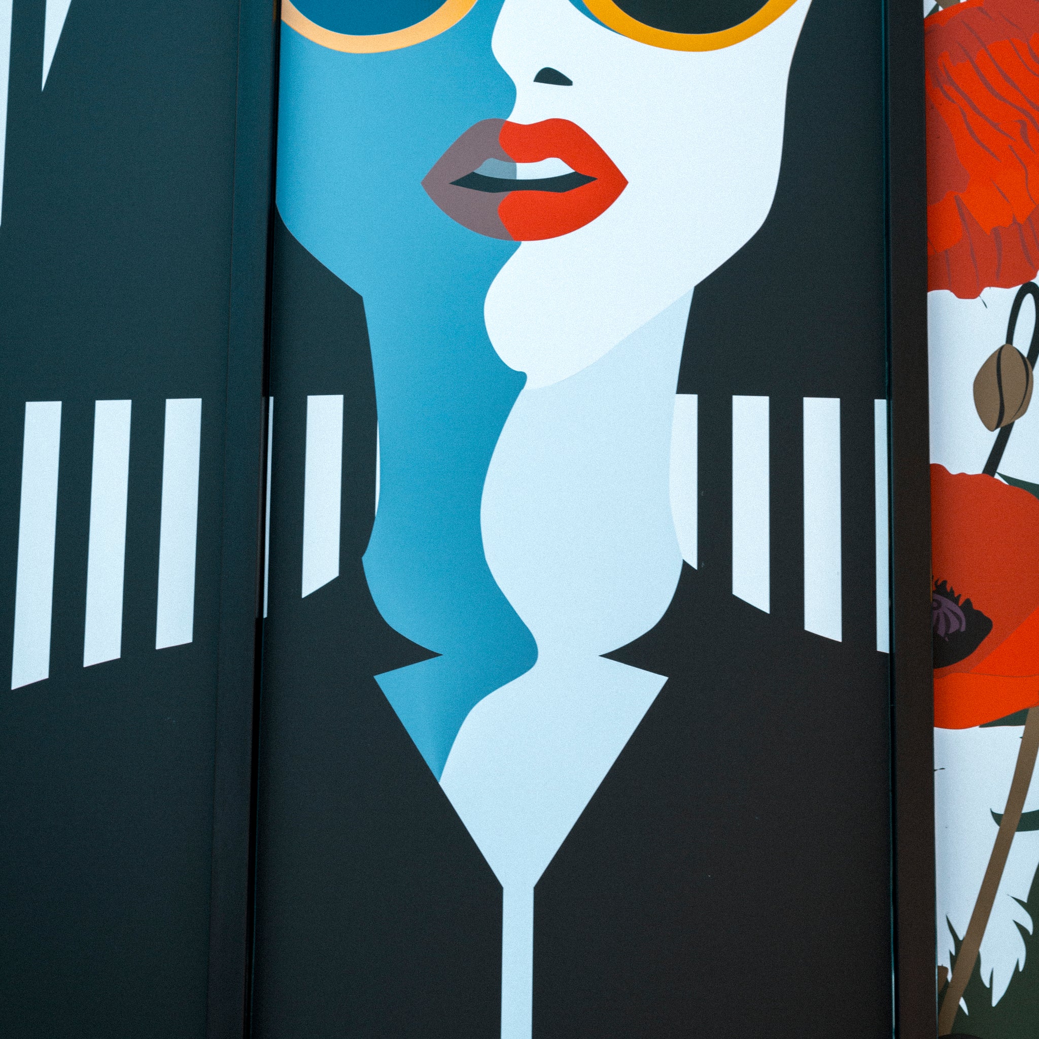 Akoestisch schilderij met Straatkunst in Stuttgart, Duitsland