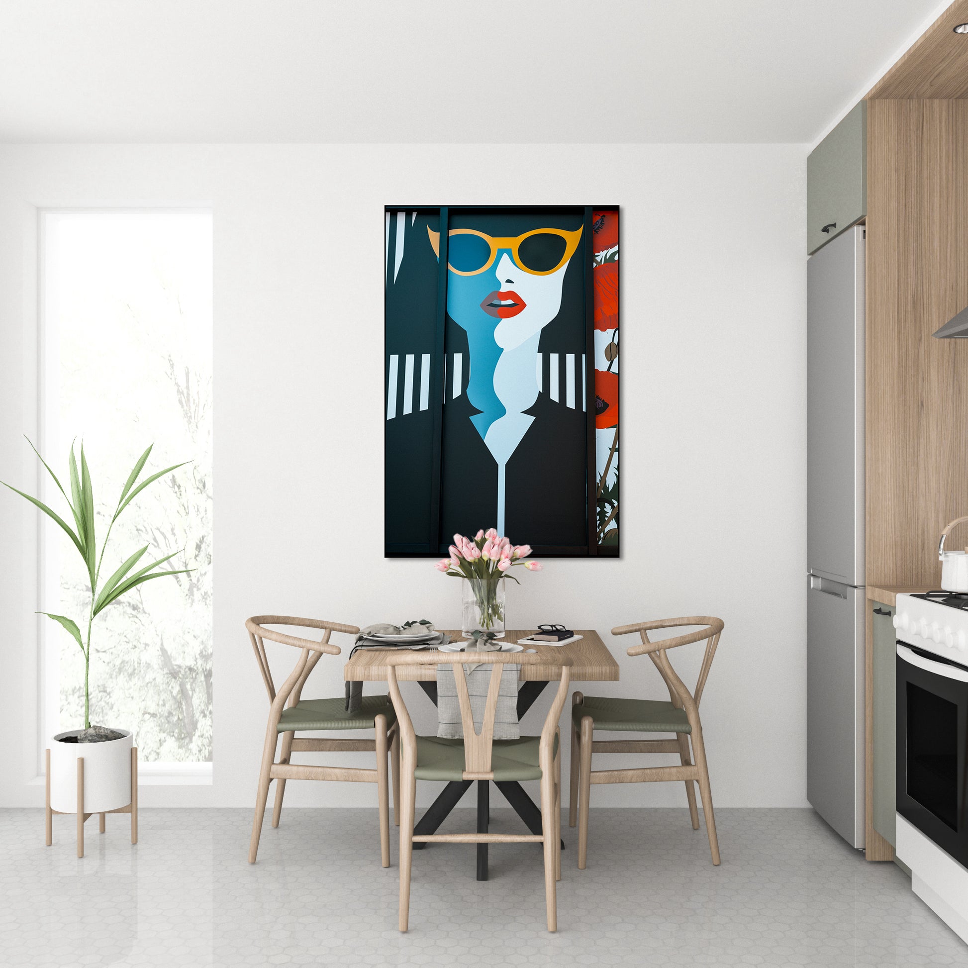 Akoestisch schilderij met Straatkunst in Stuttgart, Duitsland - Keuken