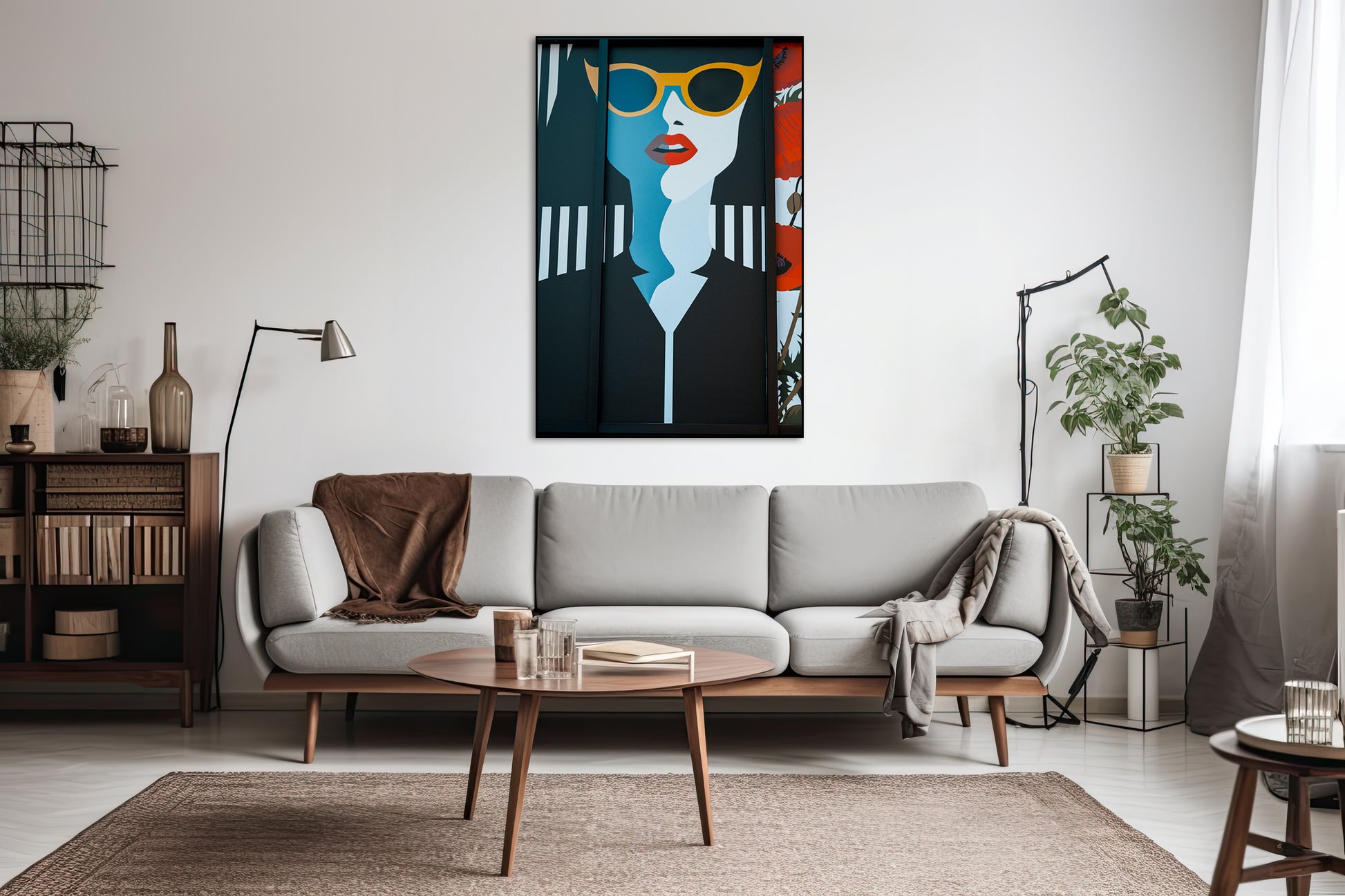 Akoestisch schilderij met Straatkunst in Stuttgart, Duitsland - Woonkamer 3