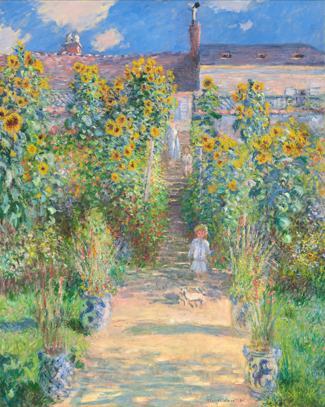 Akoestisch schilderij met The Artist's Garden at Vetheuil
