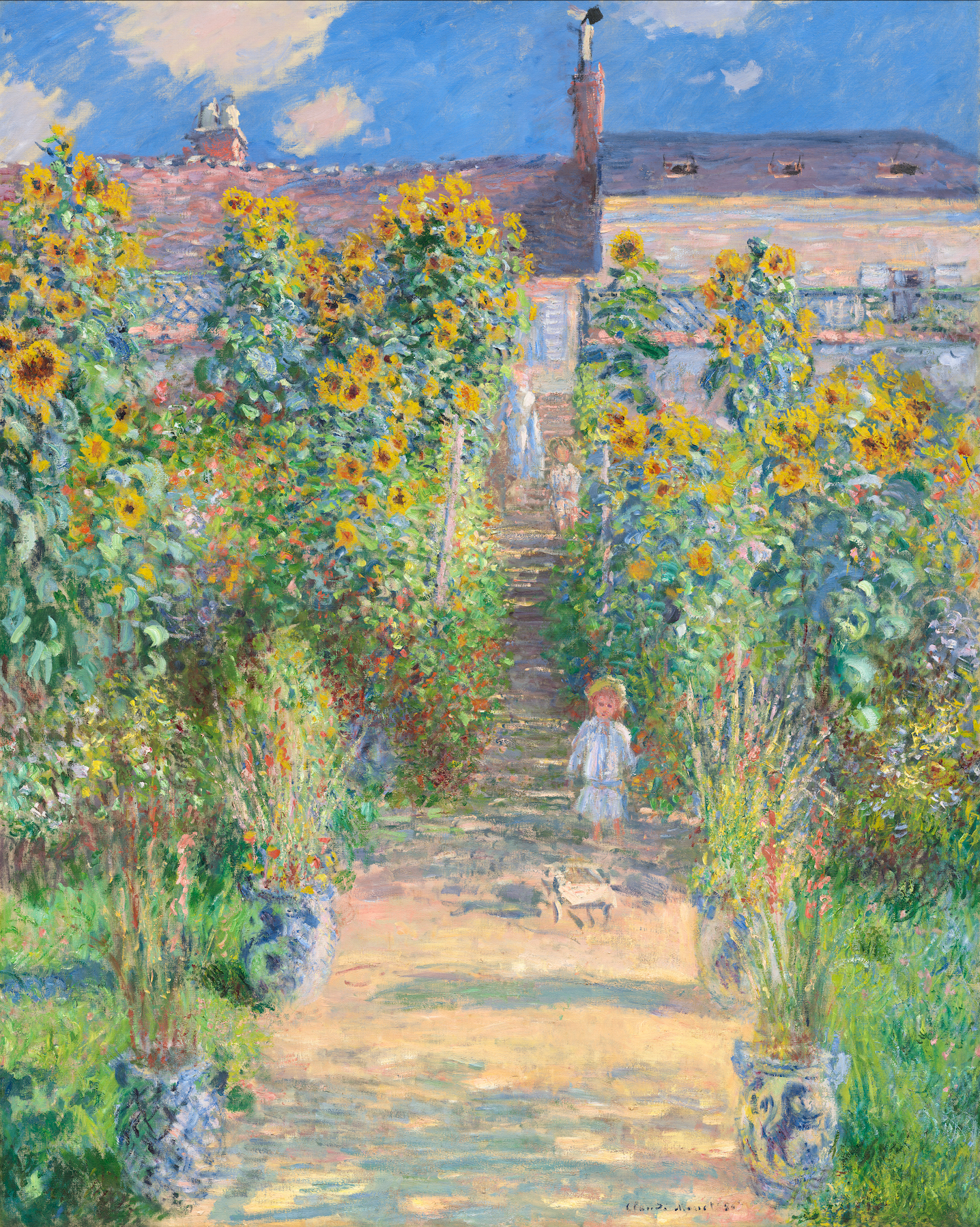 Akoestisch schilderij met The Artist's Garden at Vetheuil