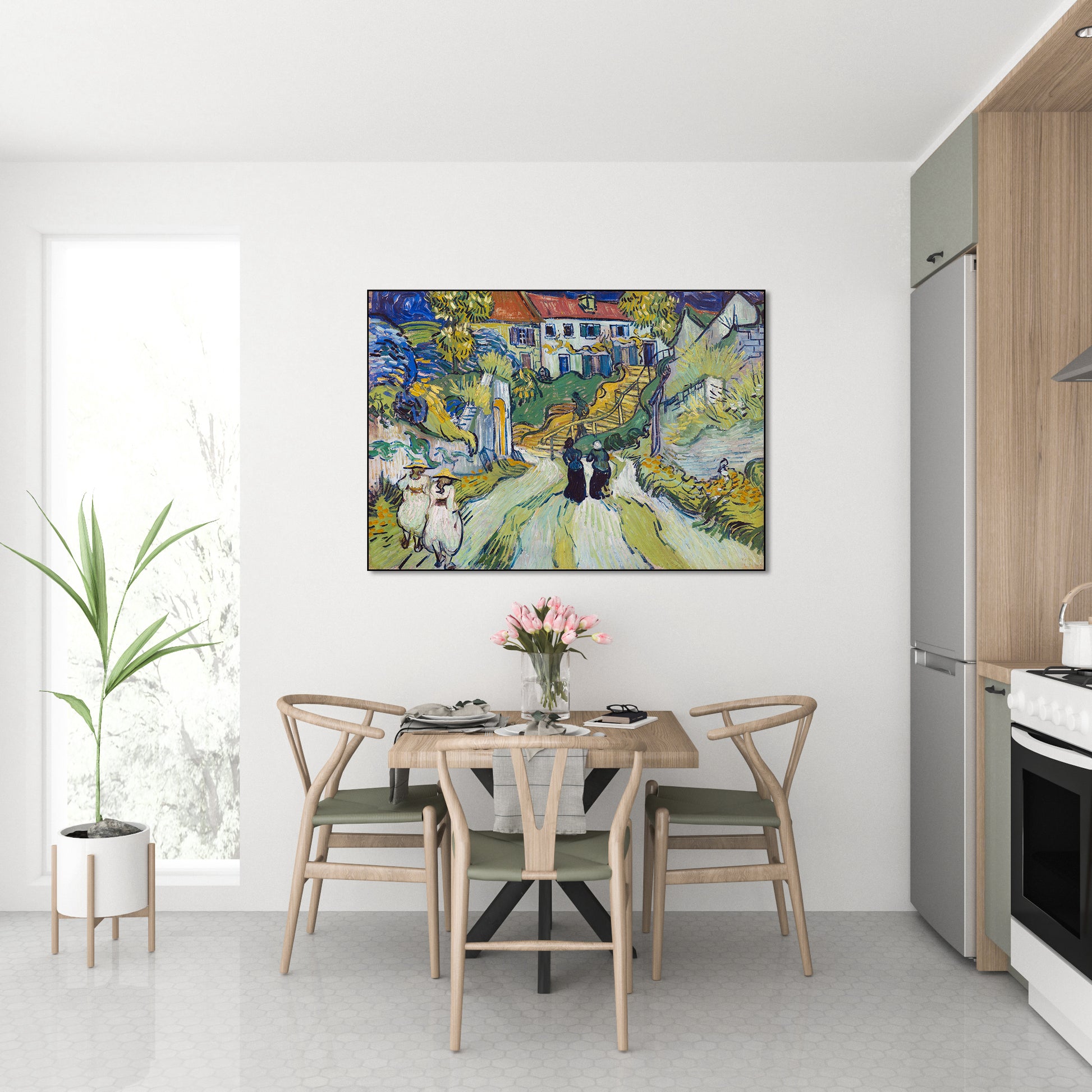 Akoestisch schilderij met Trappen in Auvers - Keuken