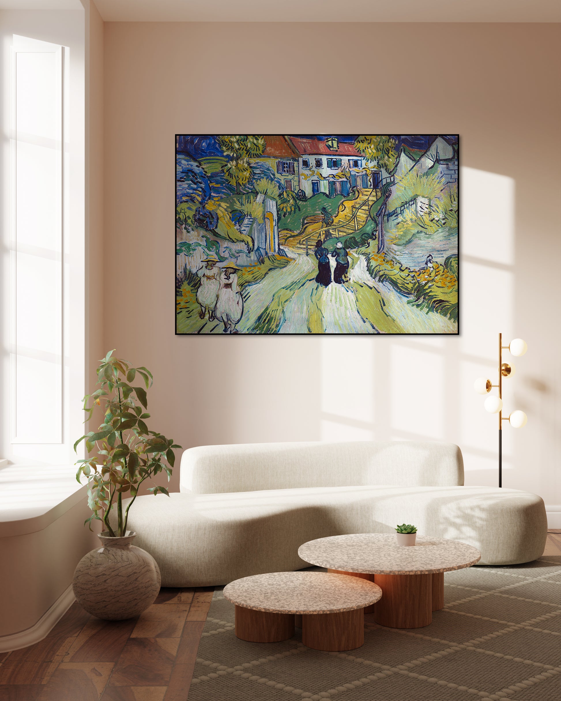 Akoestisch schilderij met Trappen in Auvers - Woonkamer
