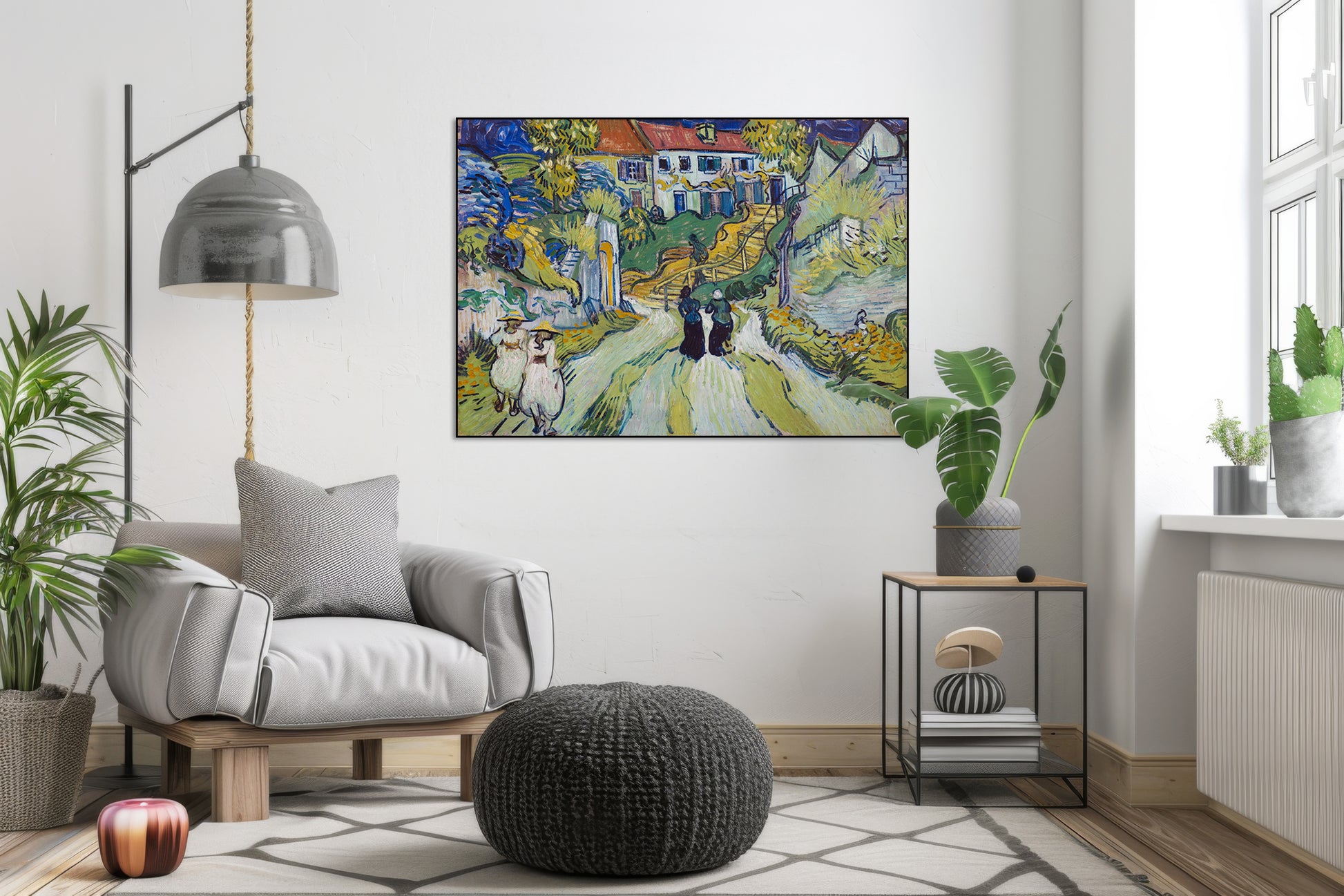Akoestisch schilderij met Trappen in Auvers - Woonkamer 2