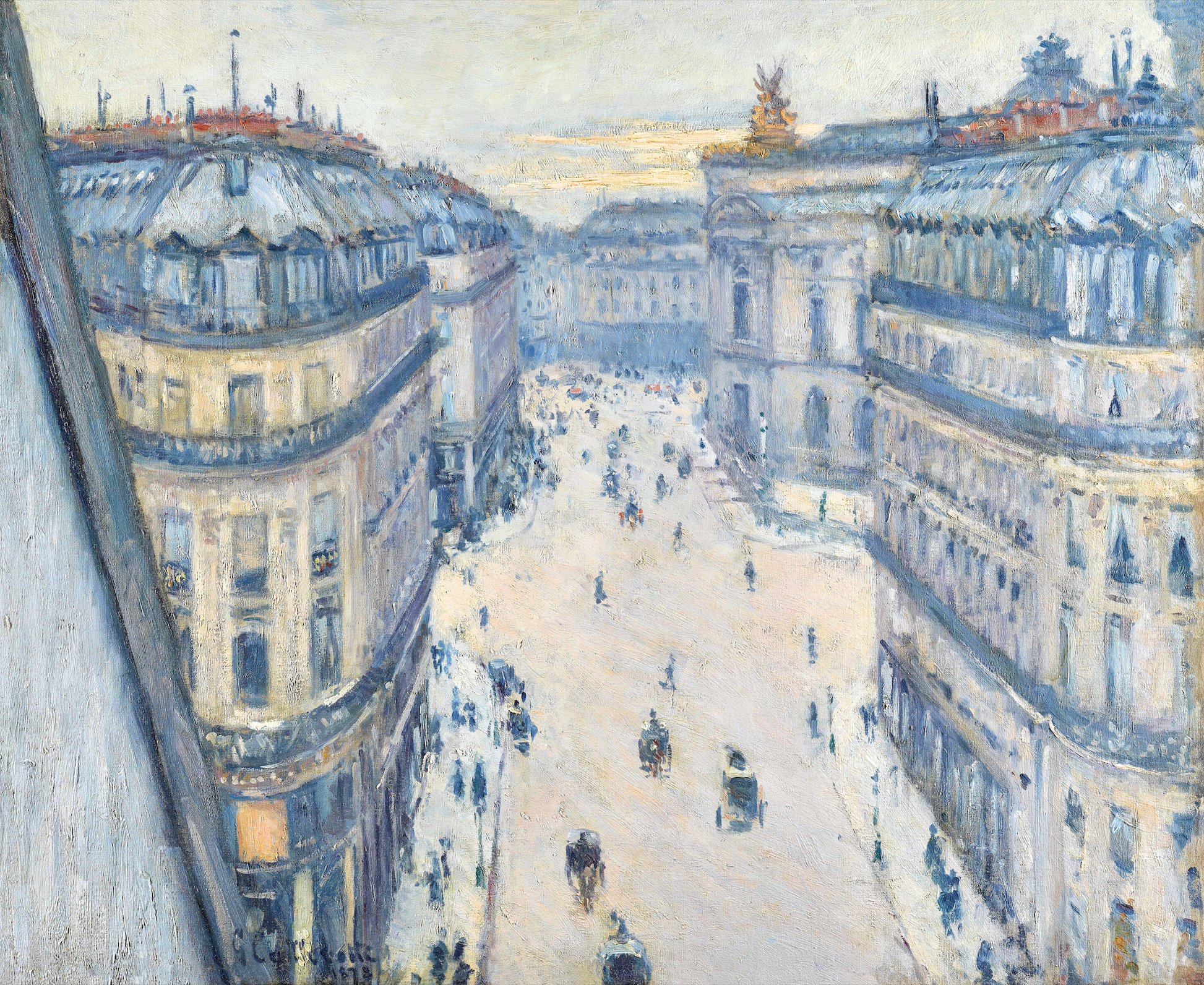 Akoestisch schilderij met Uitzicht op Rue Halévy vanuit de Zesde Verdieping