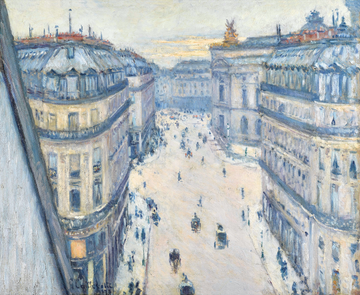 Akoestisch schilderij met Uitzicht op Rue Halévy vanuit de Zesde Verdieping