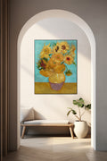 Akoestisch schilderij met Vaas met twaalf zonnebloemen - Vincent van Gogh - Hal