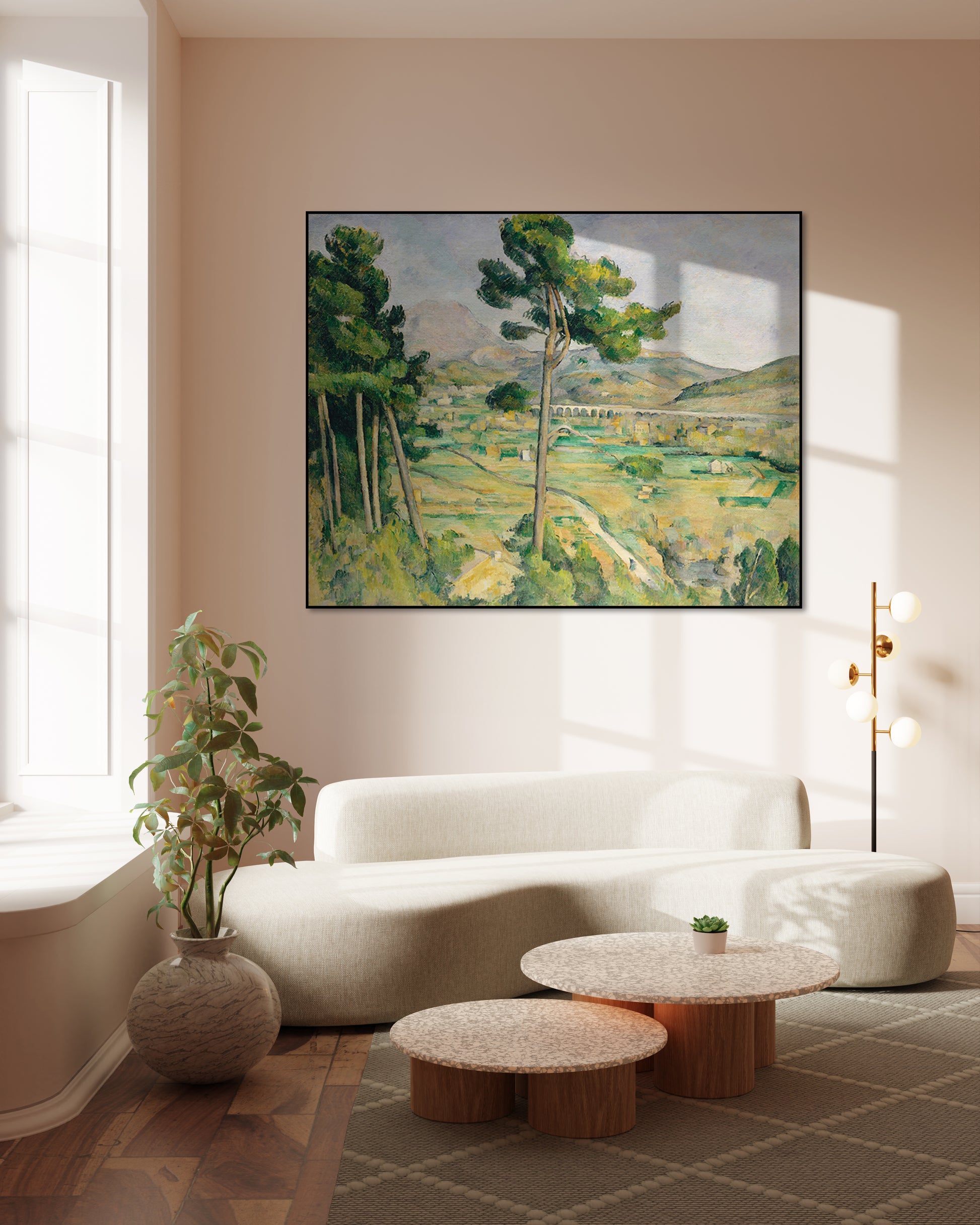 Akoestisch schilderij met Viaduct bij Mont Sainte-Victoire - Woonkamer 2