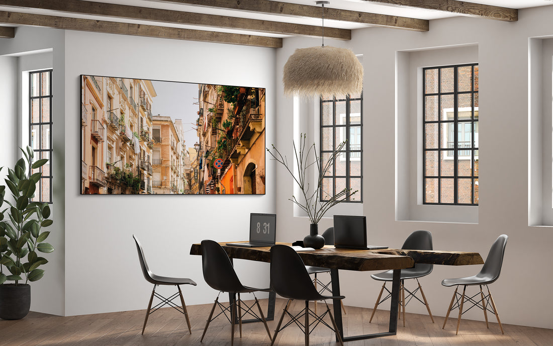 Akoestisch schilderij met Vintage neighborhood in Cagliari