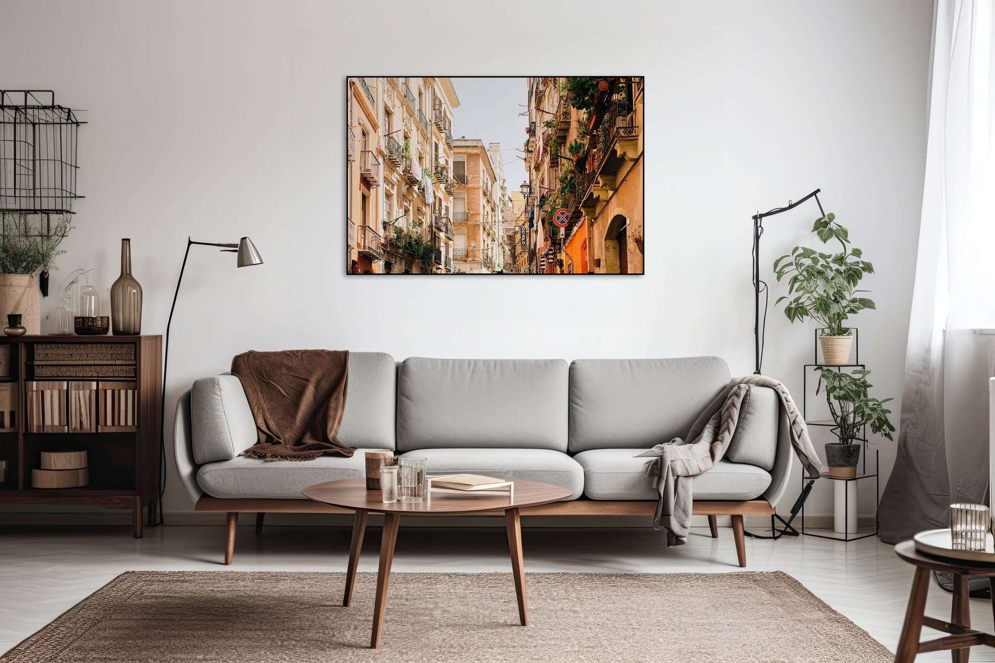 Akoestisch schilderij met Vintage neighborhood in Cagliari - Woonkamer 3