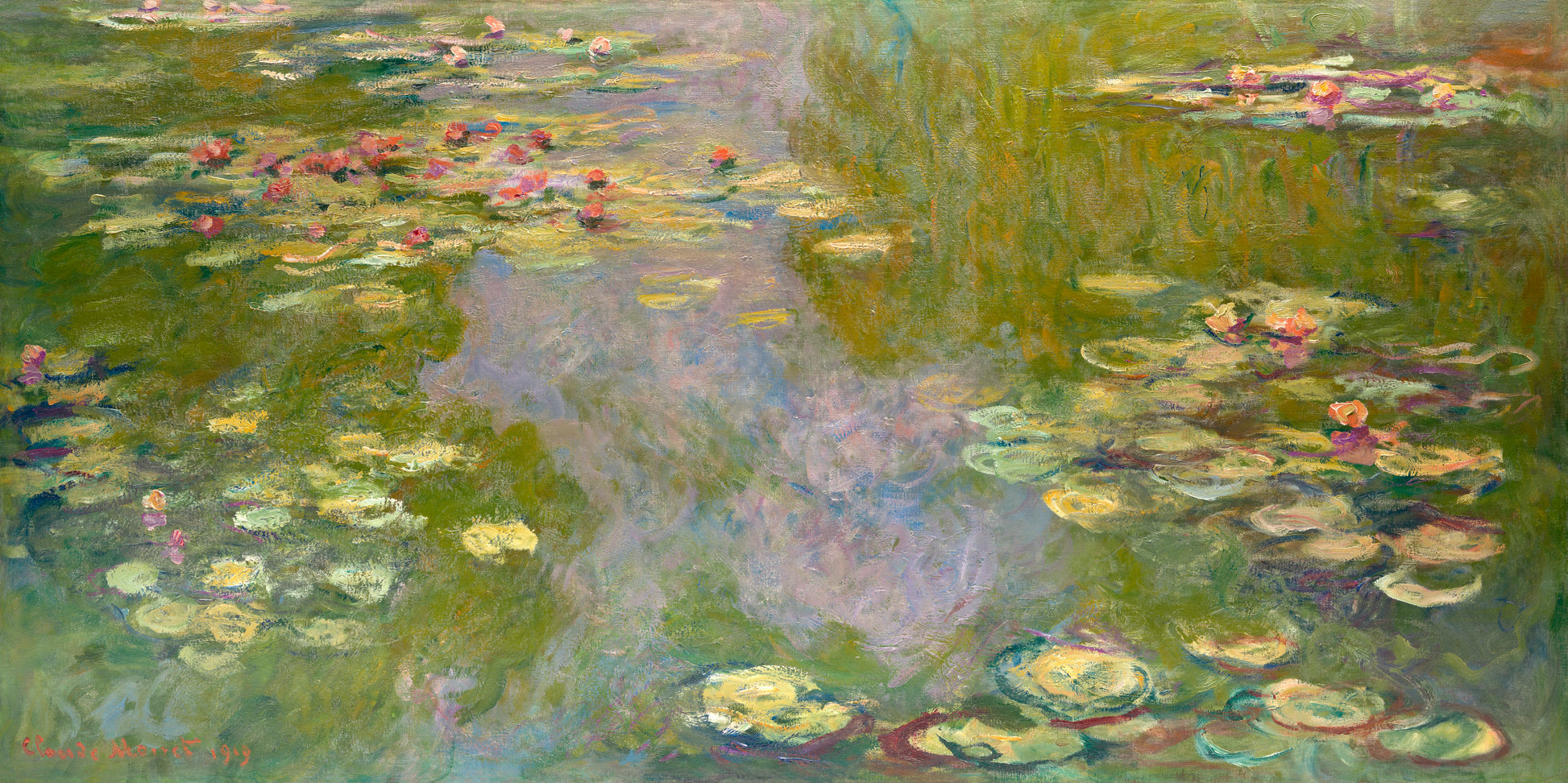 Akoestisch schilderij met Waterlelies - Claude Monet