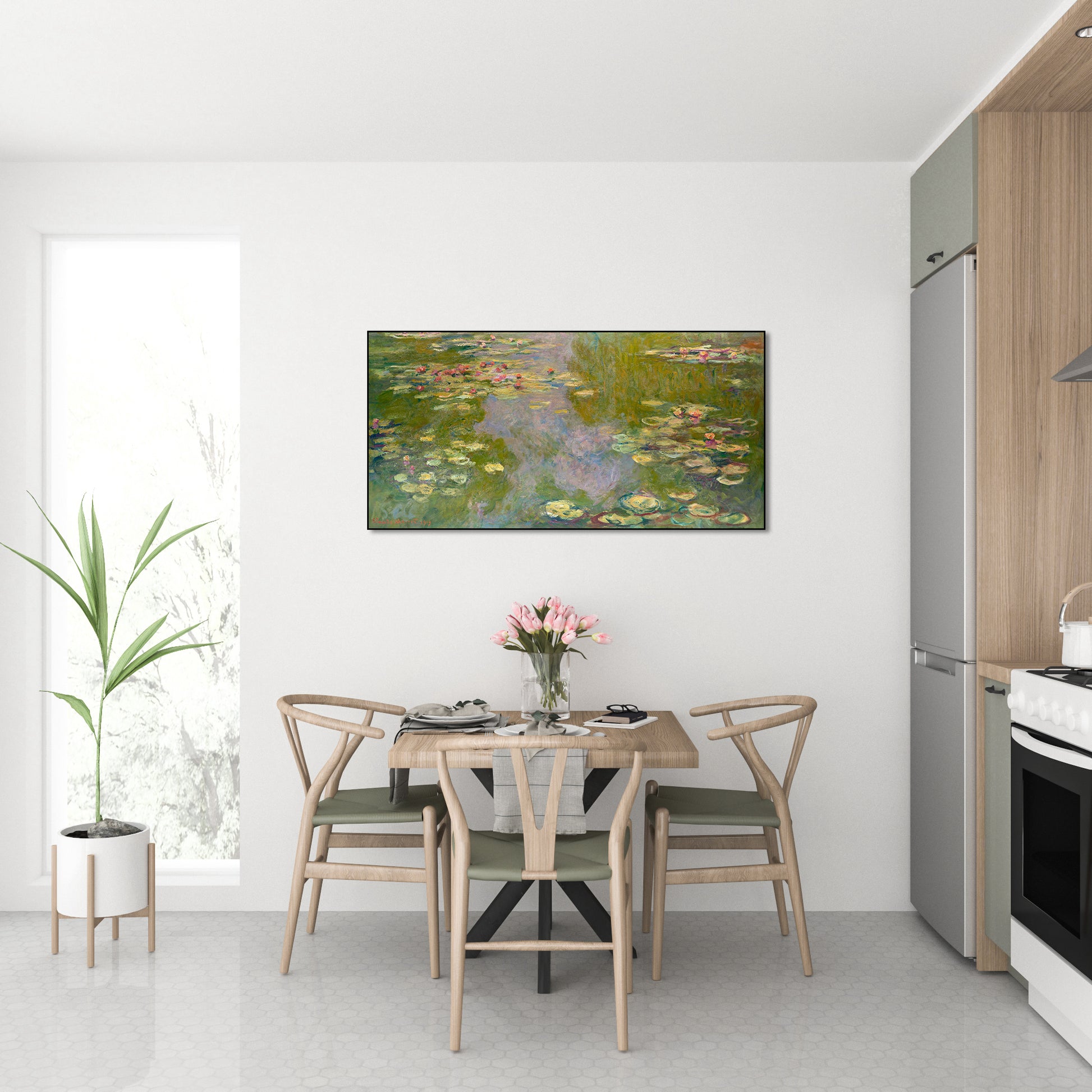 Akoestisch schilderij met Waterlelies - Claude Monet - Keuken