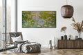 Akoestisch schilderij met Waterlelies - Claude Monet - Woonkamer 2