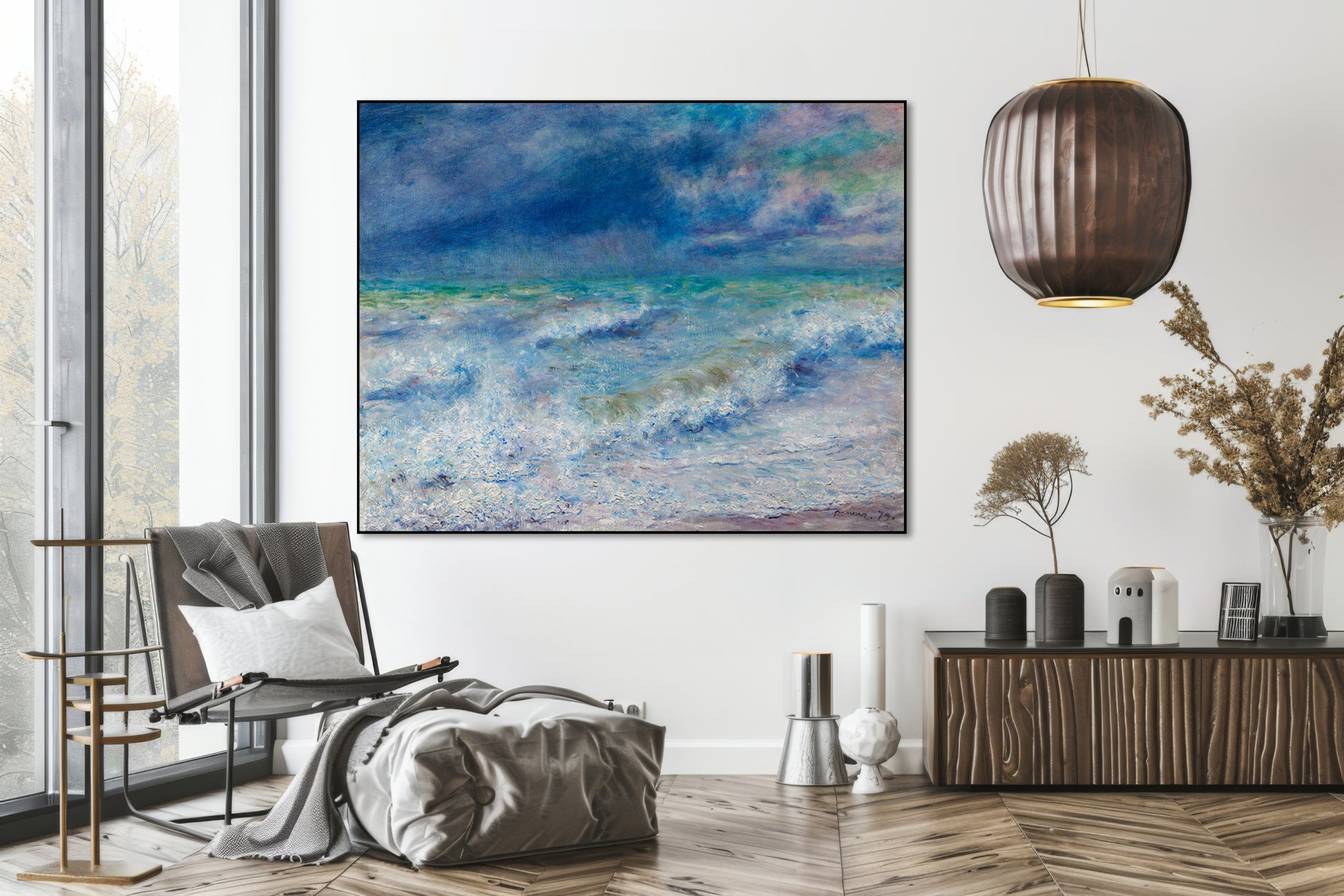 Akoestisch schilderij met Zeegezicht - Woonkamer