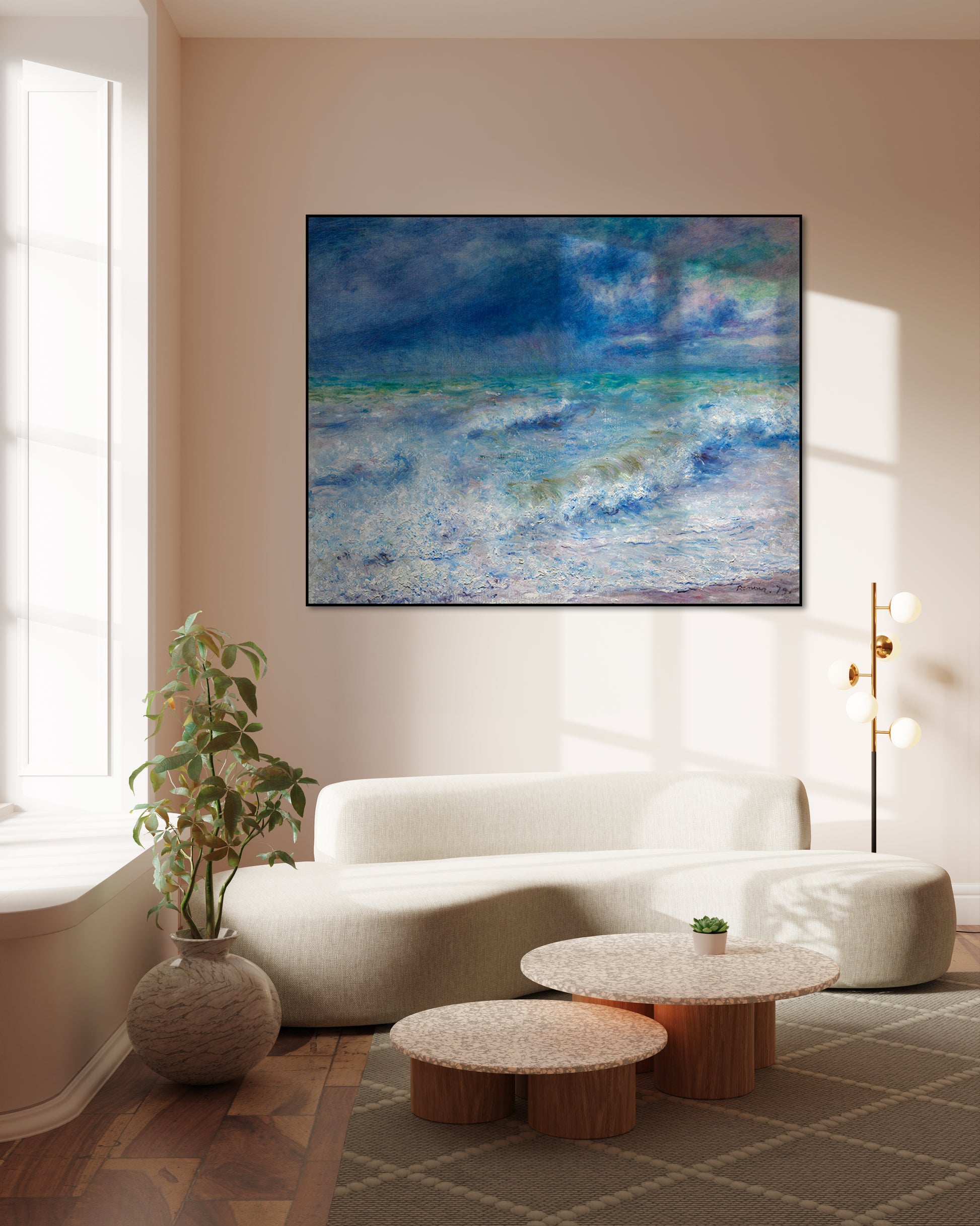 Akoestisch schilderij met Zeegezicht - Woonkamer 3