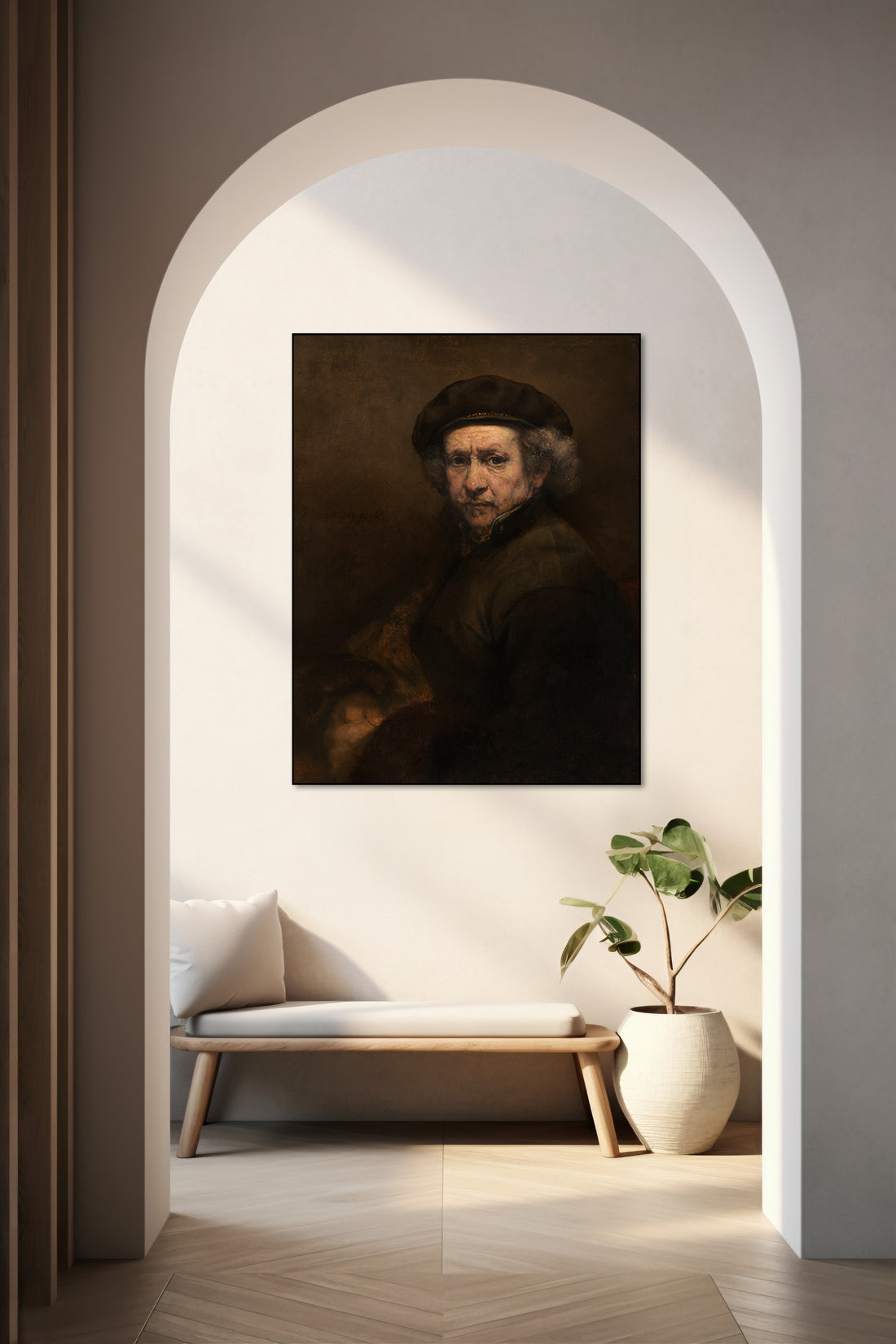 Akoestisch schilderij met Zelfportret - Rembrandt