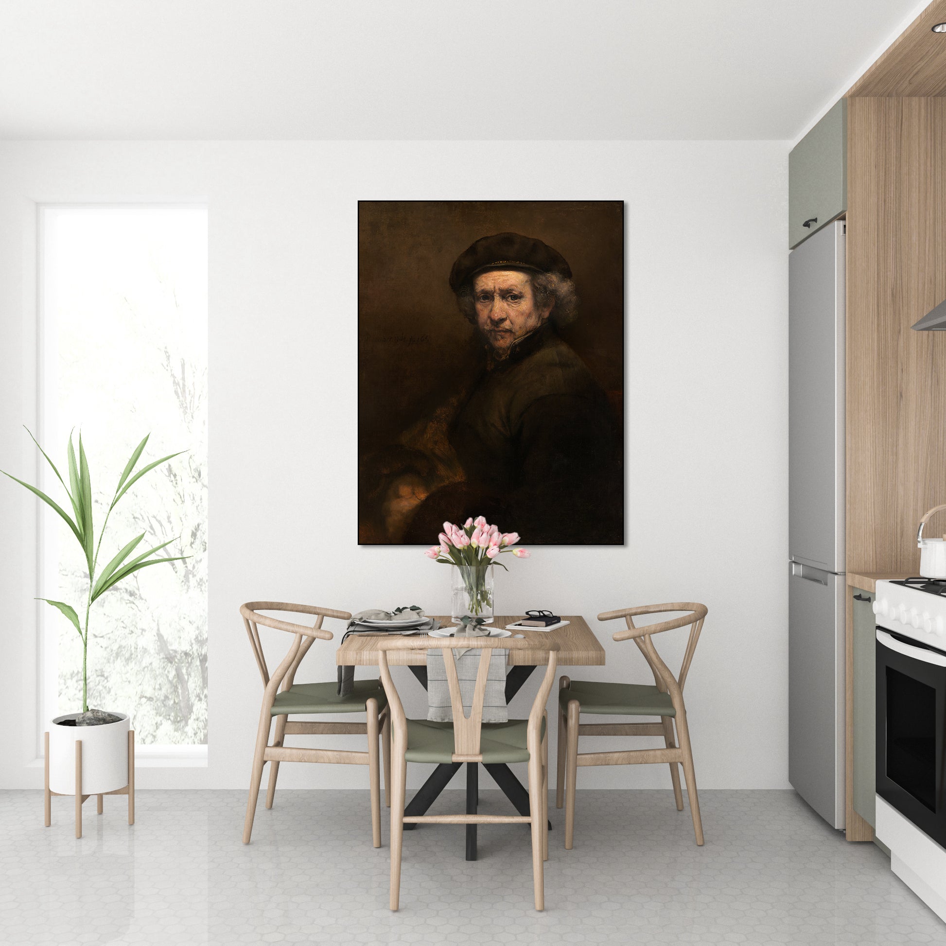 Akoestisch schilderij met Zelfportret - Rembrandt - Keuken