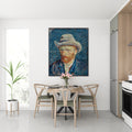 Akoestisch schilderij met Zelfportret met Grijze Vilthoed - Vincent van Gogh - Keuken