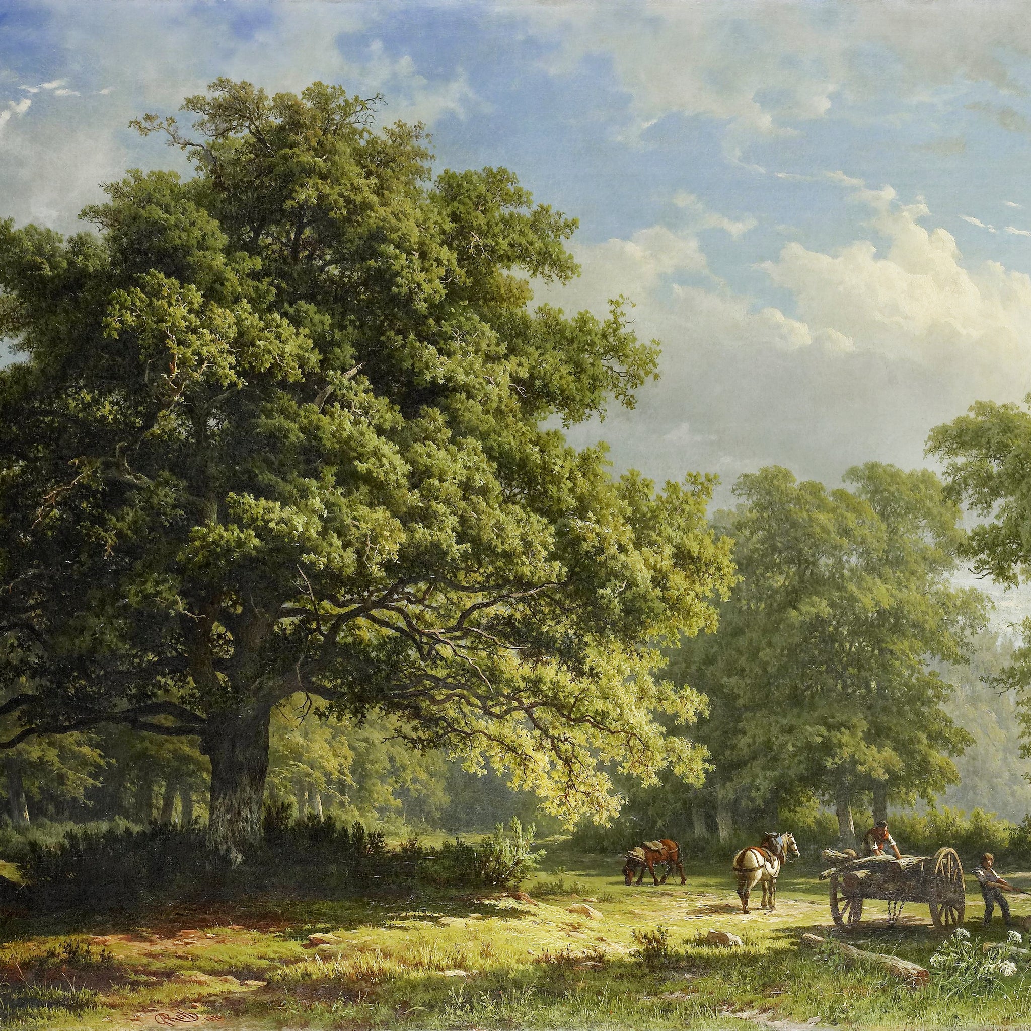 Akoestisch schilderij met Zicht in het Bentheimse Bos - George Andries Roth