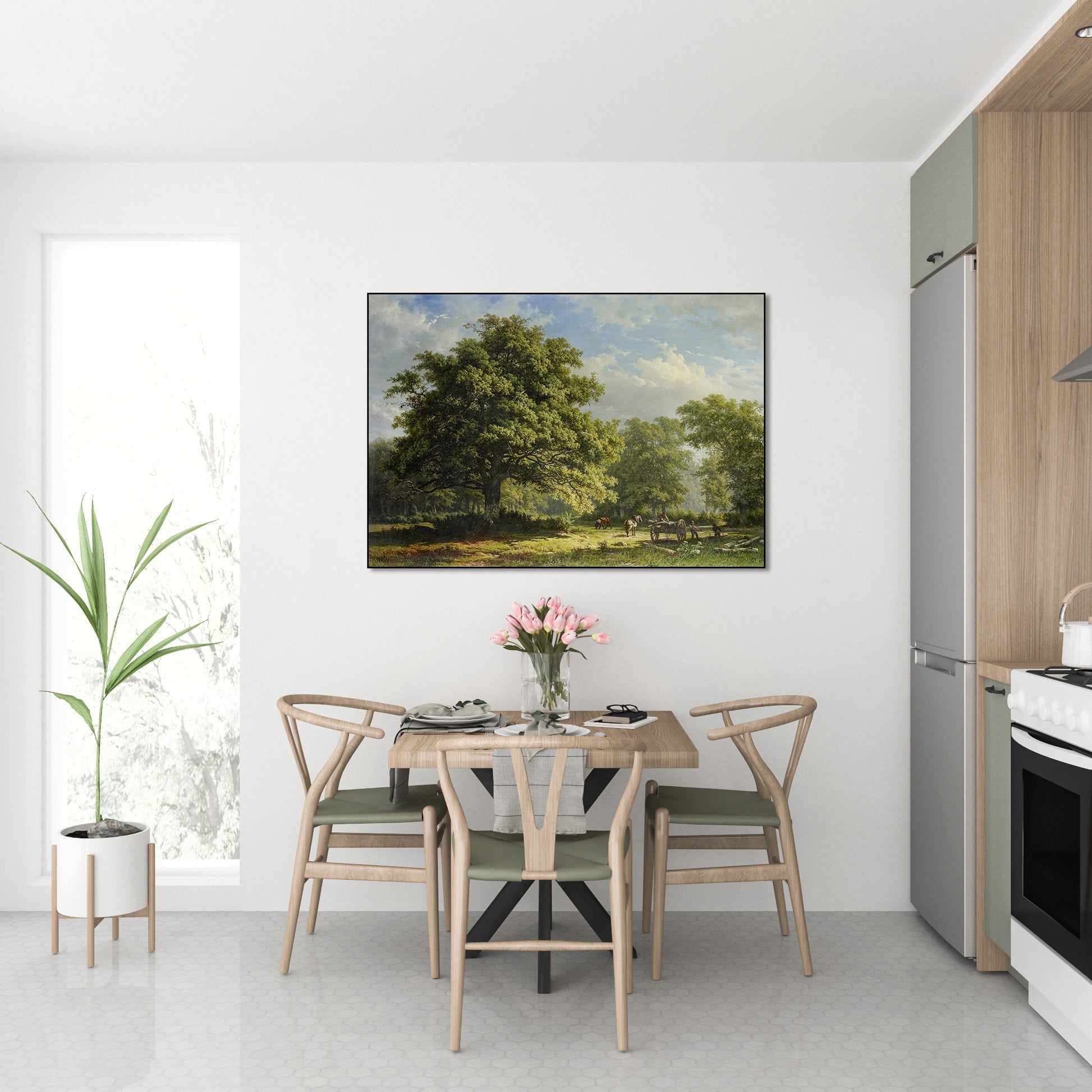 Akoestisch schilderij met Zicht in het Bentheimse Bos - George Andries Roth - Keuken
