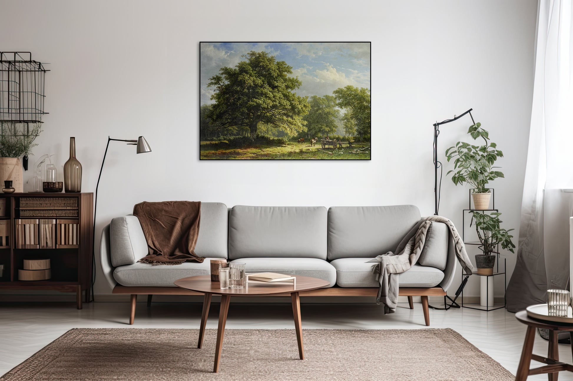 Akoestisch schilderij met Zicht in het Bentheimse Bos - George Andries Roth - Woonkamer