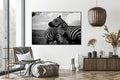 Akoestisch schilderij met Zwart-witte Zebra - Kantoor