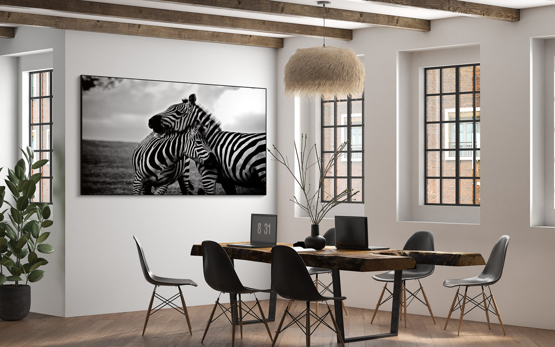 Akoestisch schilderij met Zwart-witte Zebra