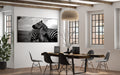 Akoestisch schilderij met Zwart-witte Zebra - Kantoor 2