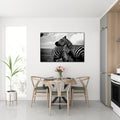 Akoestisch schilderij met Zwart-witte Zebra - Keuken