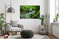 Akoestisch schilderij met waterval in het bos - Woonkamer