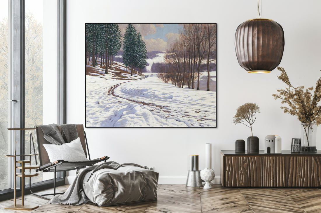 Akoestisch schilderij met winterlandschap - Viktor Olgyai