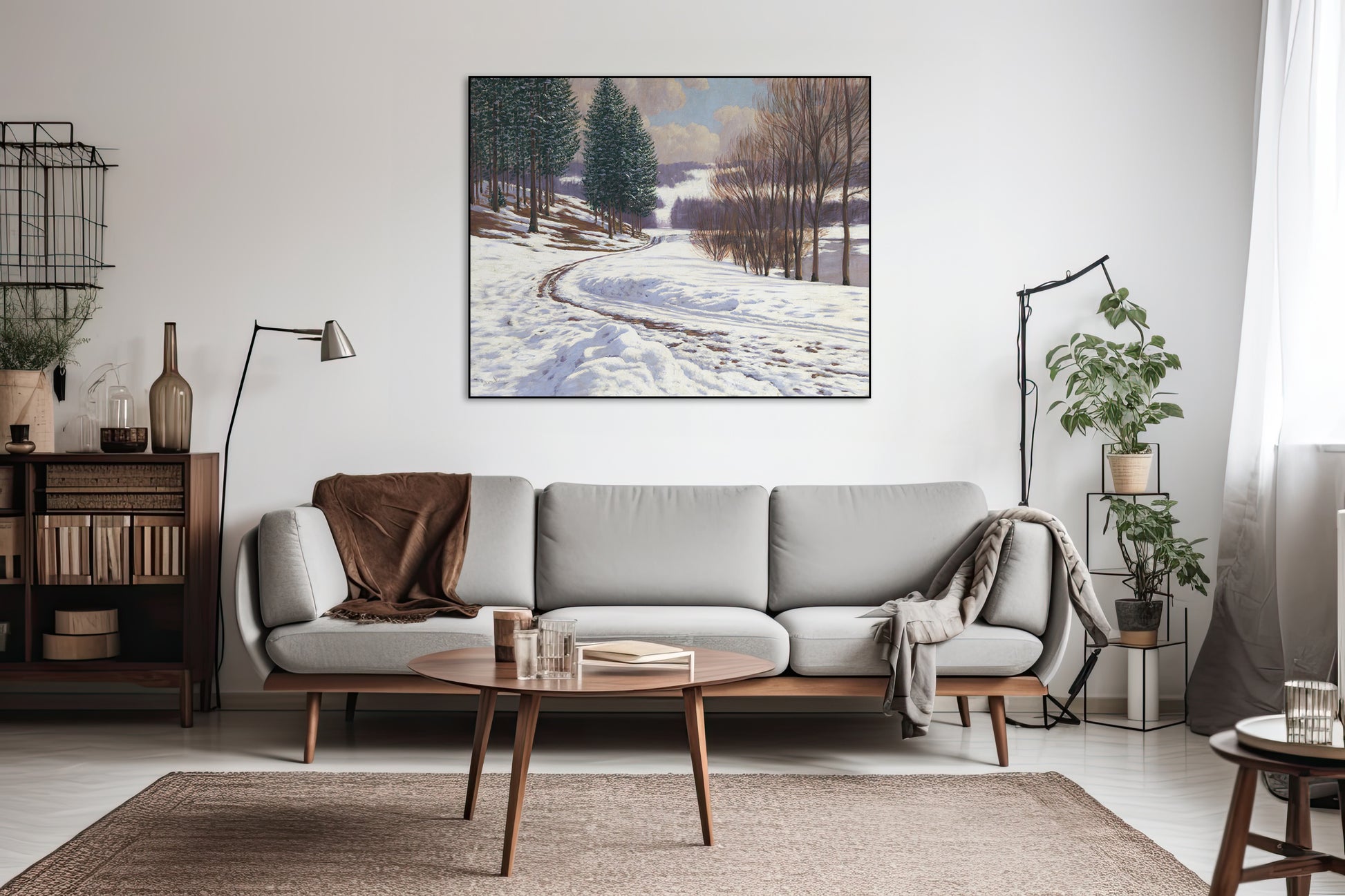 Akoestisch schilderij met winterlandschap - Viktor Olgyai - Woonkamer 2