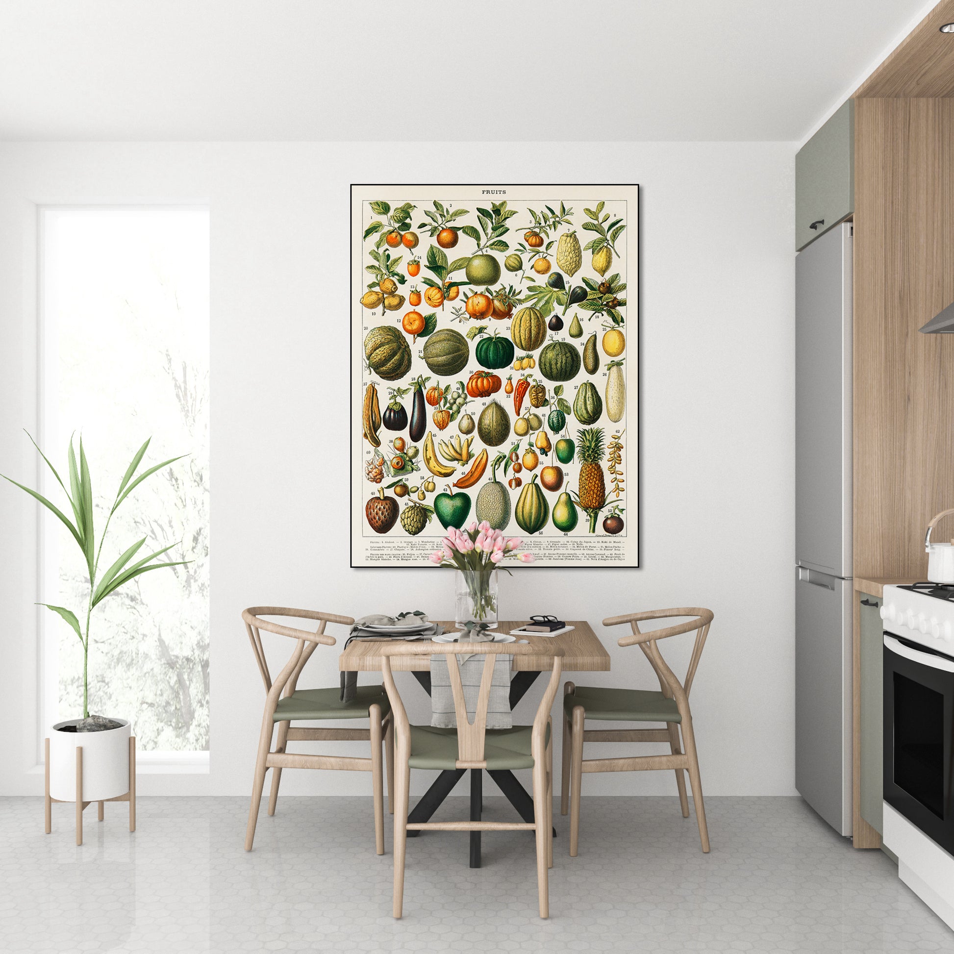 Vintage tekenig van fruit en groenten - AkoestischeMuur