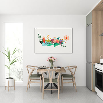 Vrolijke bloemen tekening - AkoestischeMuur