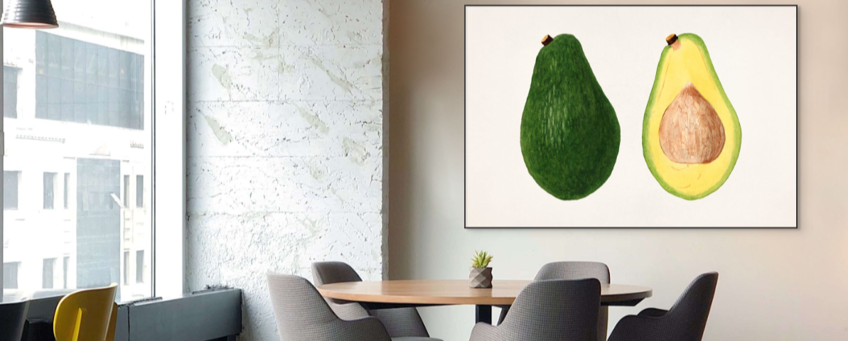 Akoestisch schilderij in restaurant
