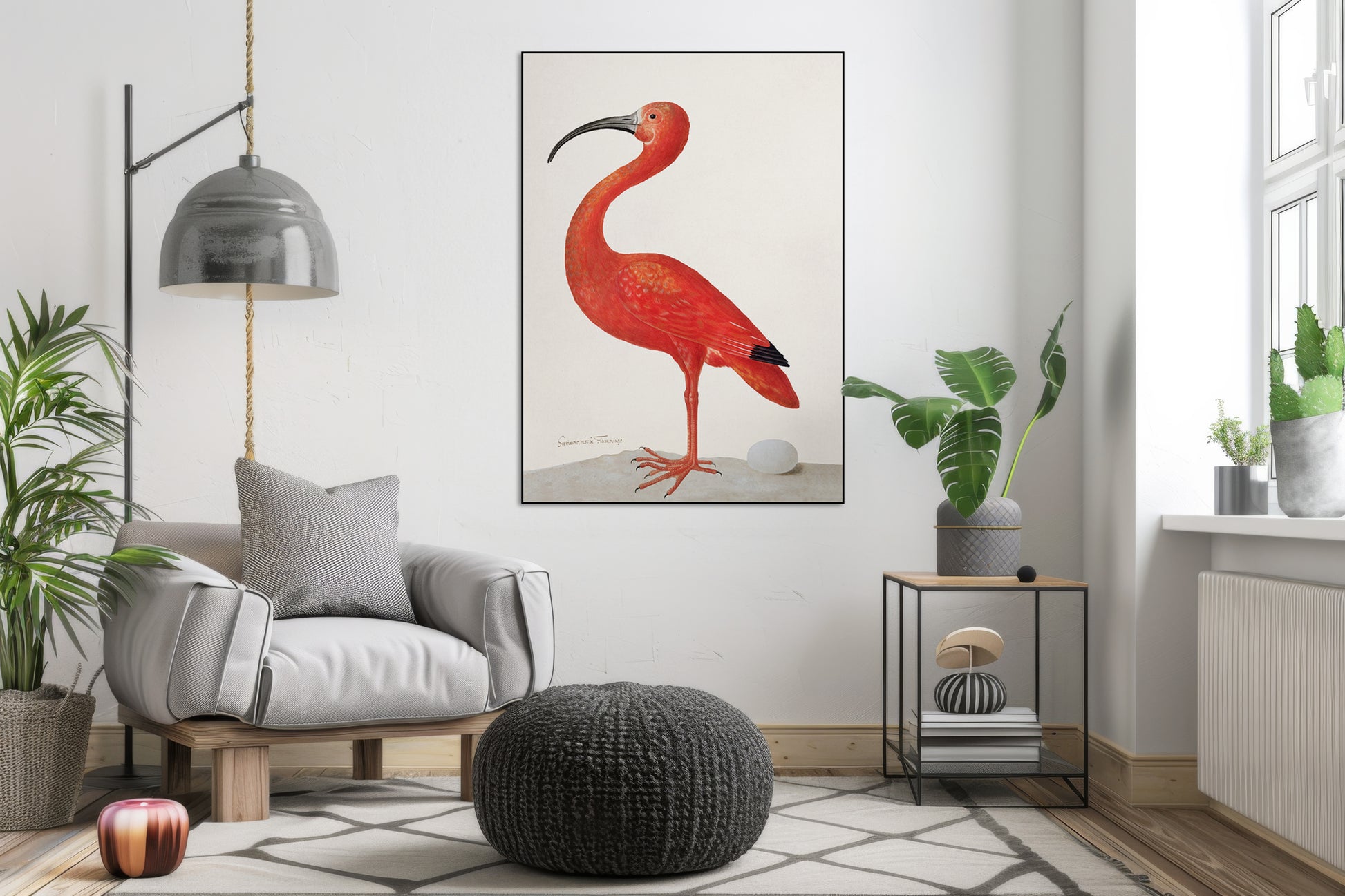 Flamingo met ei - Sibylla Merian - AkoestischeMuur