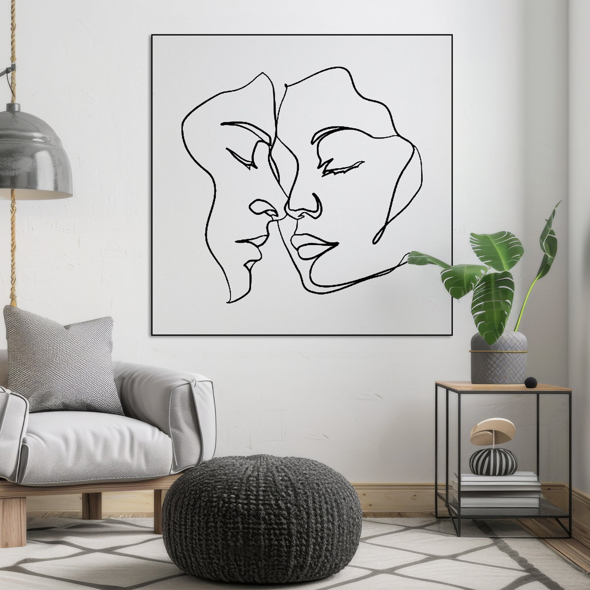 Twee vrouwen - 1 lijn tekening - AkoestischeMuur