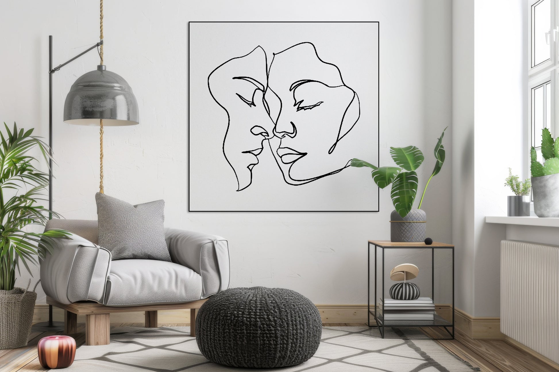 Twee vrouwen - 1 lijn tekening - AkoestischeMuur