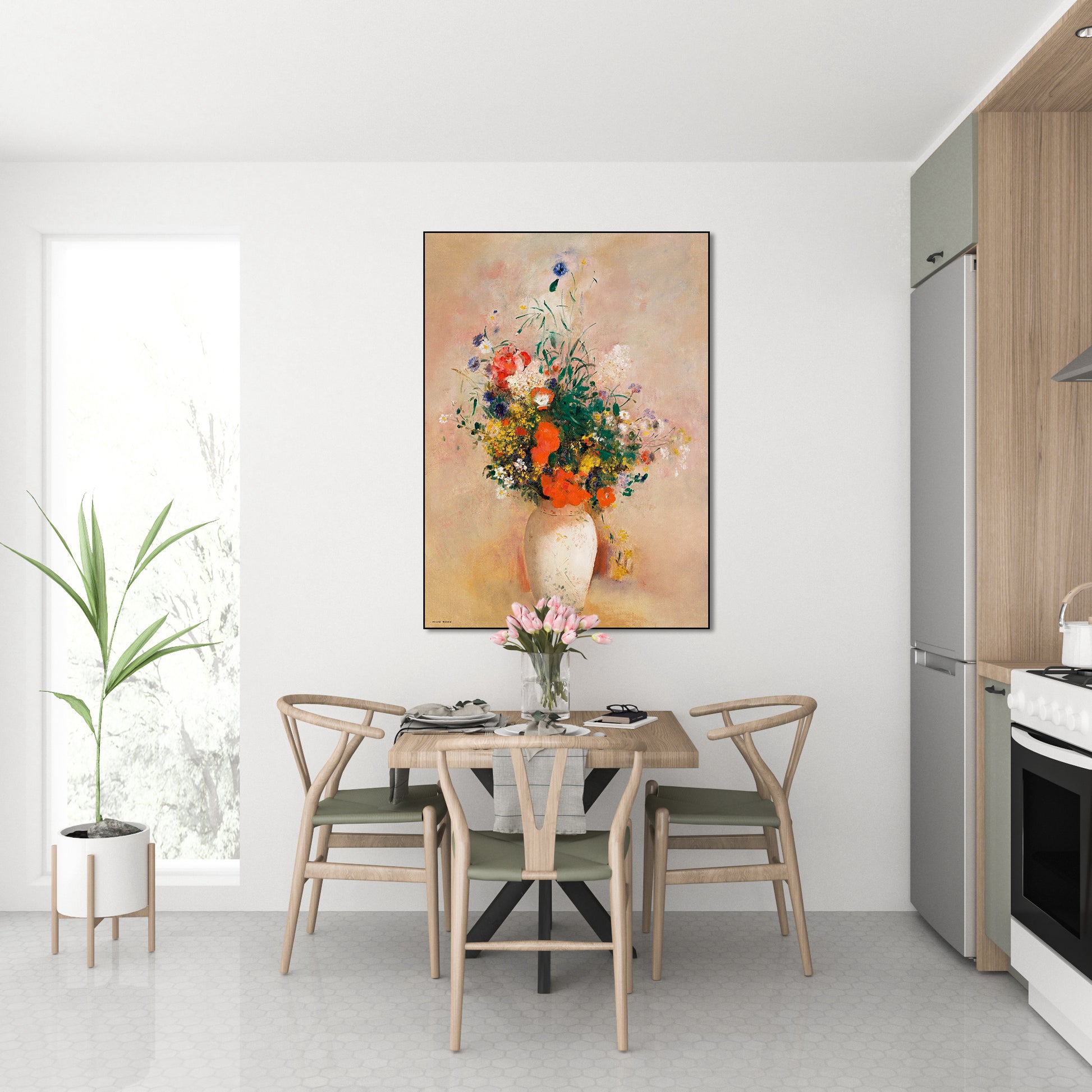 Vaas met bloemen - Odilon Redon - AkoestischeMuur