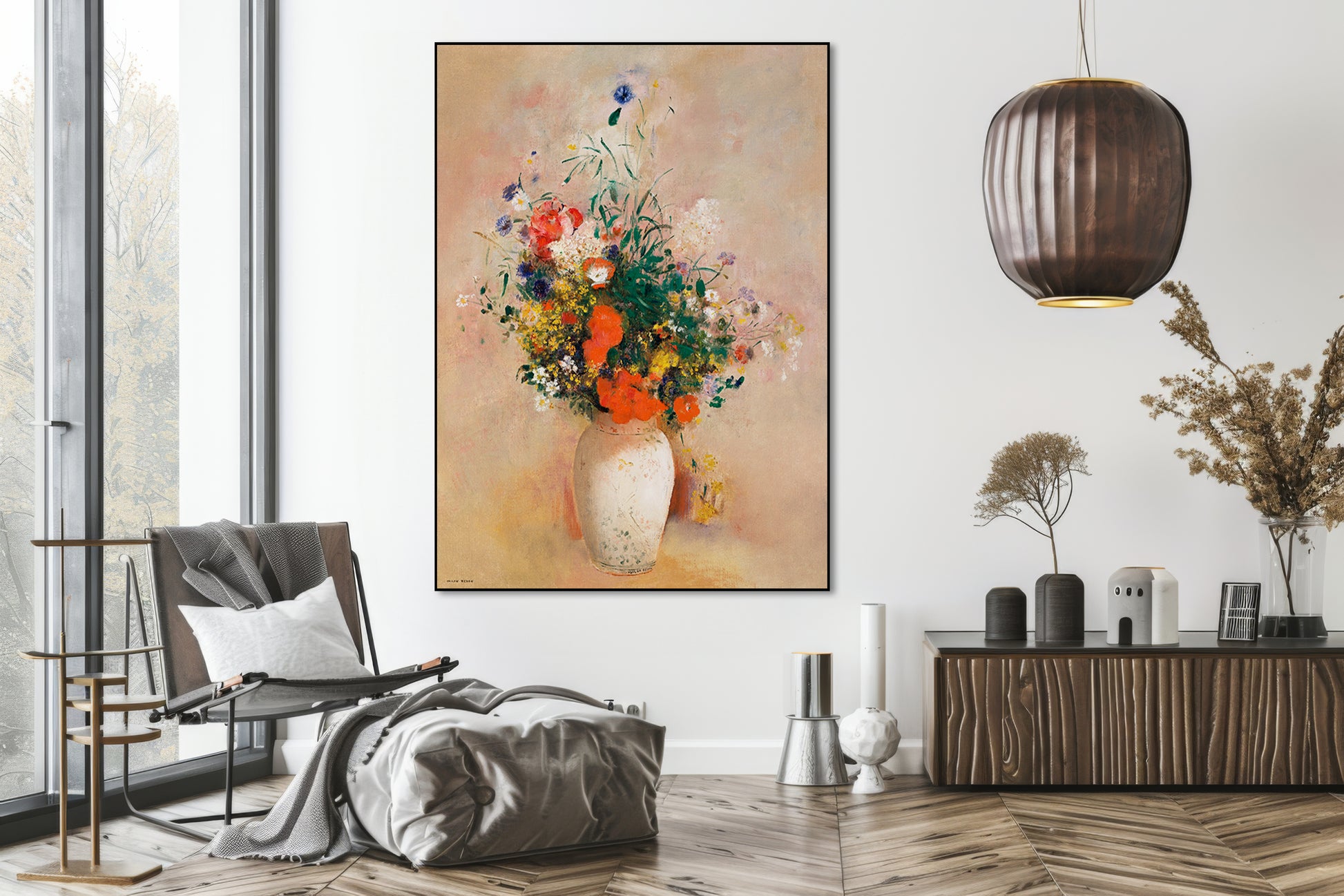 Vaas met bloemen - Odilon Redon - AkoestischeMuur