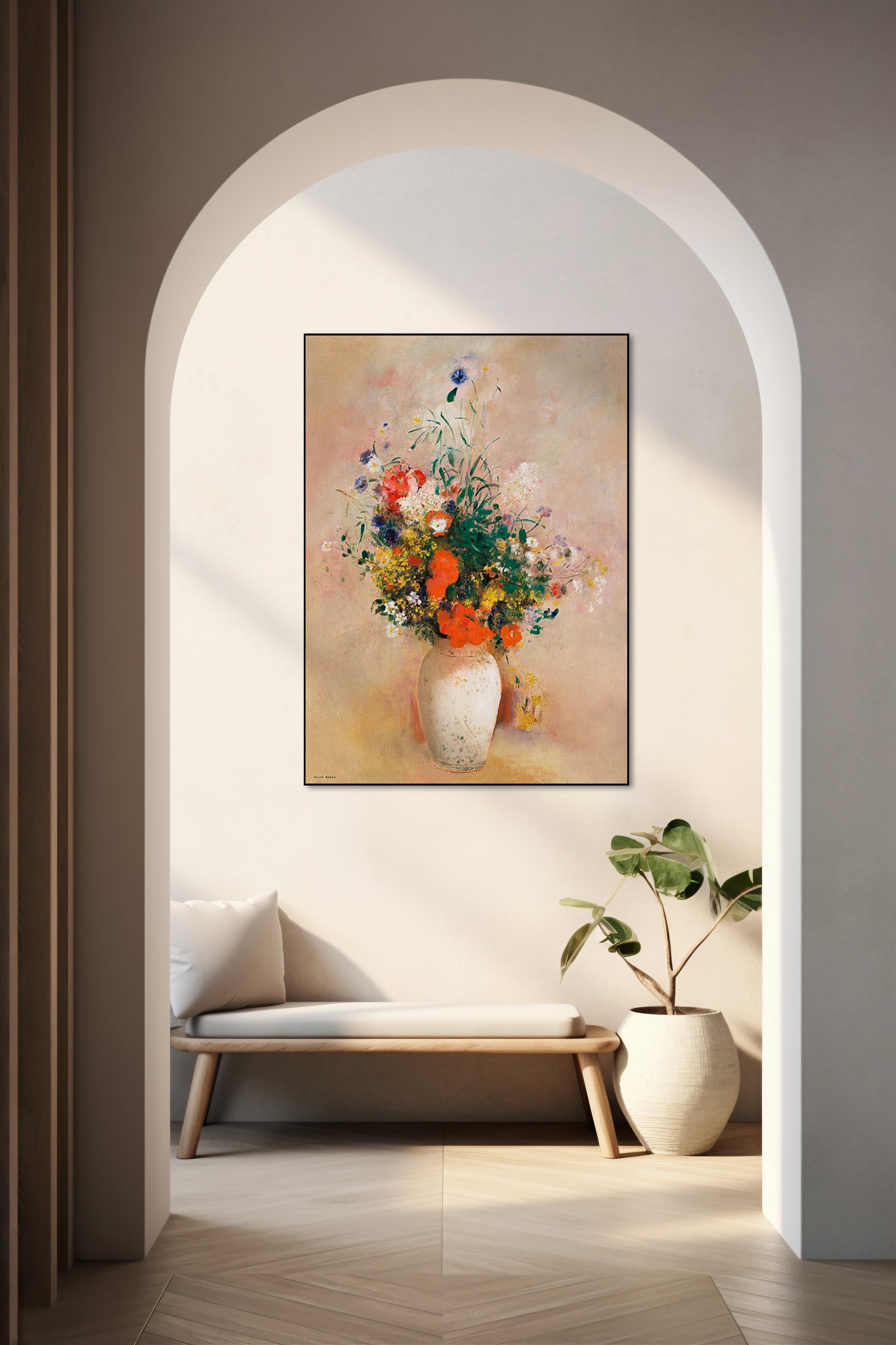 Vaas met bloemen - Odilon Redon - AkoestischeMuur