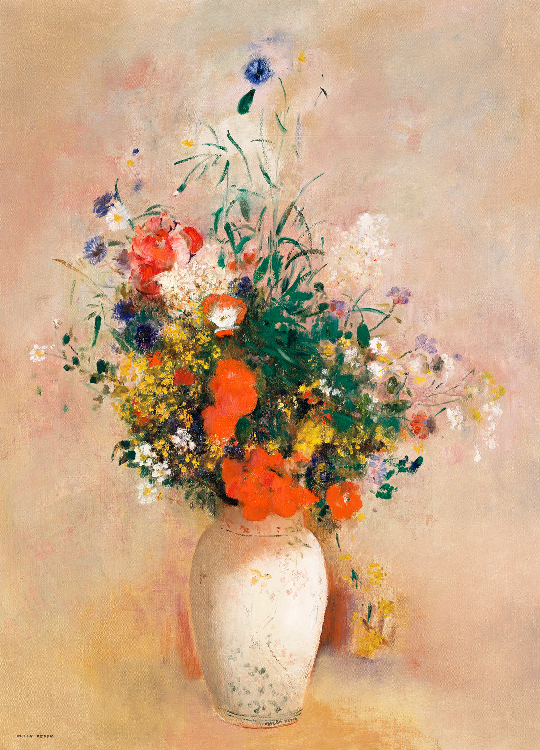 Vaas met bloemen - Odilon Redon - AkoestischeMuur