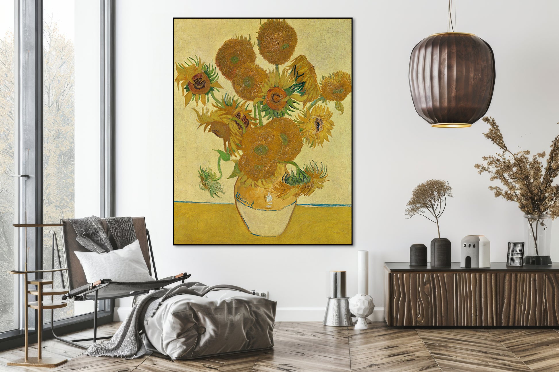 De Zonnebloemen - Vincent van Gogh - AkoestischeMuur