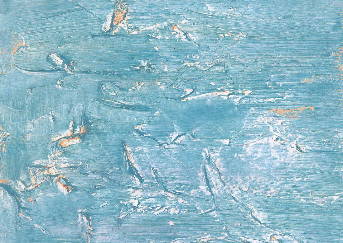 Abstract blauwe zee - AkoestischeMuur