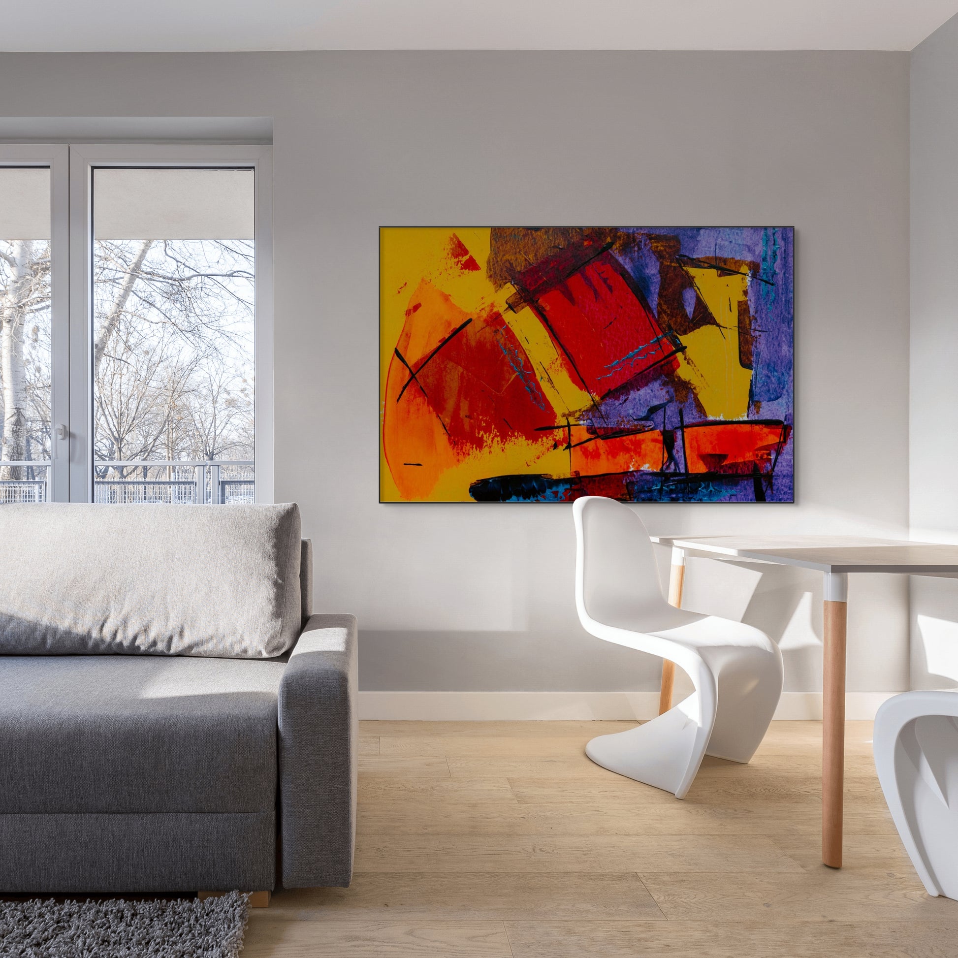Abstract kleurrijke samenstelling - AkoestischeMuur