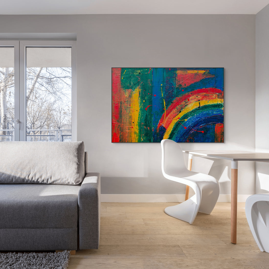 Abstract kleurrijke regenboog - AkoestischeMuur